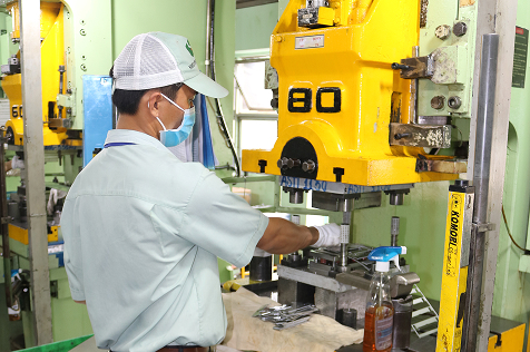 Metal press working